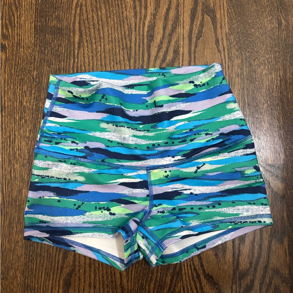 Lululemon Athletica Blue and Green Patterned Shorts